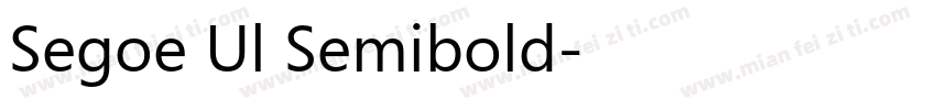 Segoe Ul Semibold字体转换